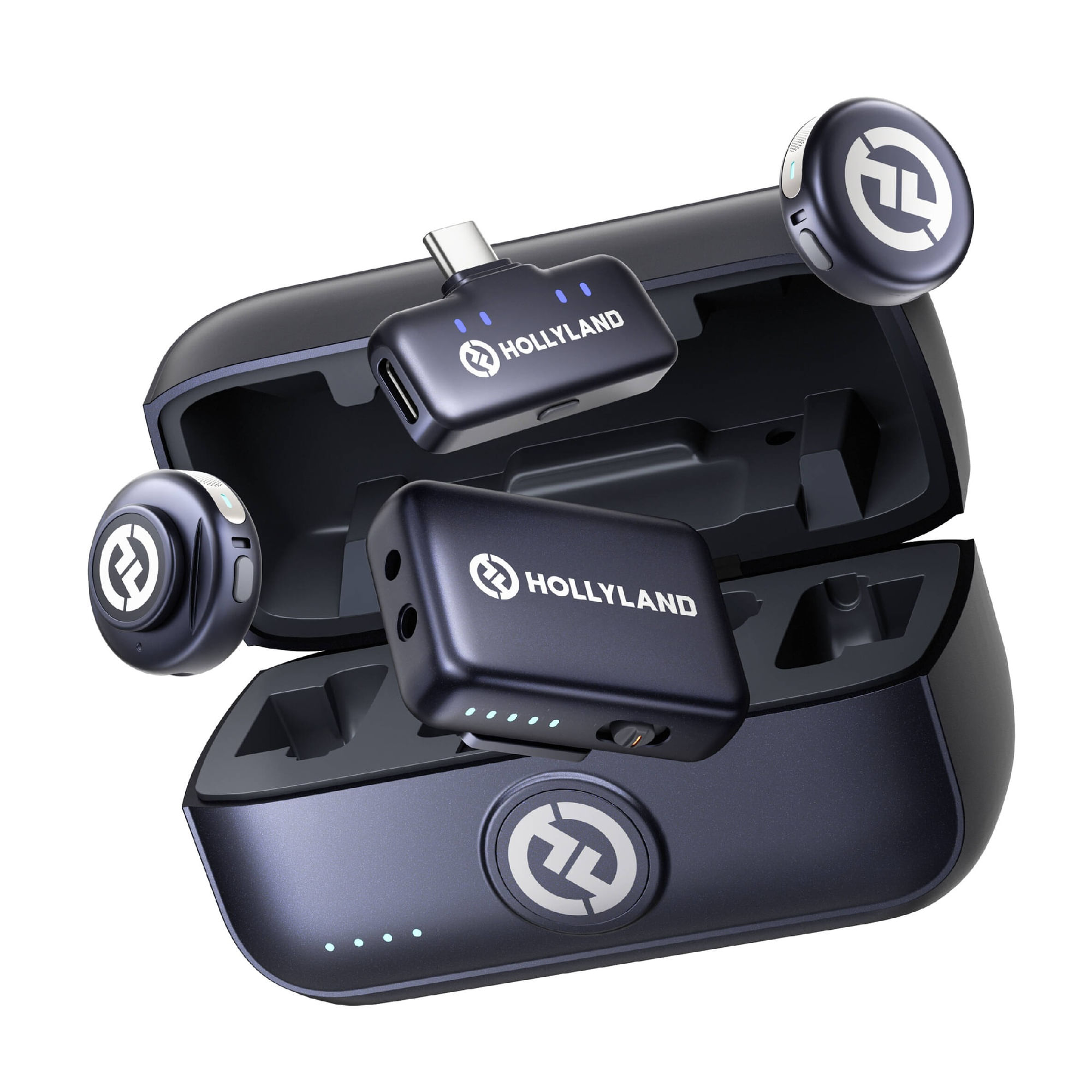 Hollyland Lark M3 Sistem Microfon Wireless Combo 2TX+1RX USB-C+1RX pentru Camera