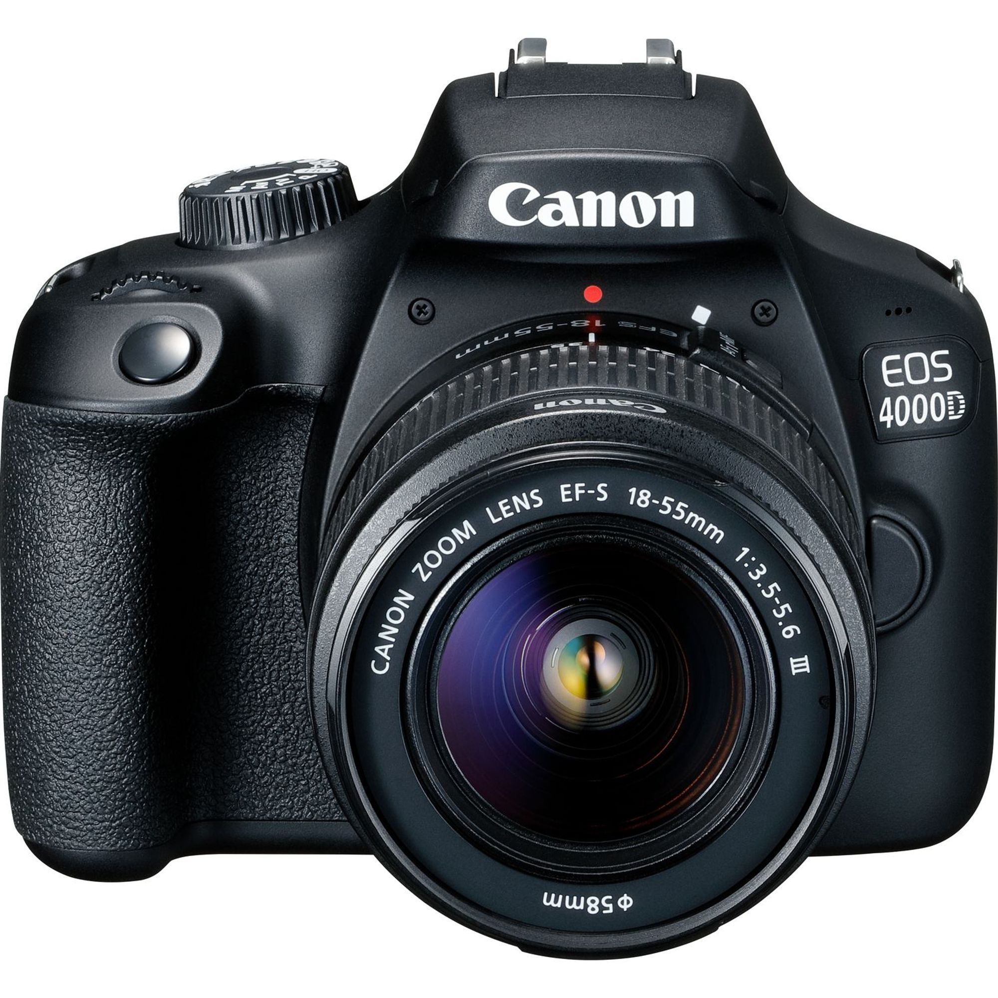 Canon Eos 4000d Aparat Foto Dslr 18mp Cmos Fullhd Kit Cu Obiectiv Ef S 18 55 F 3 5 5 6 Iii Negru F64 Studio
