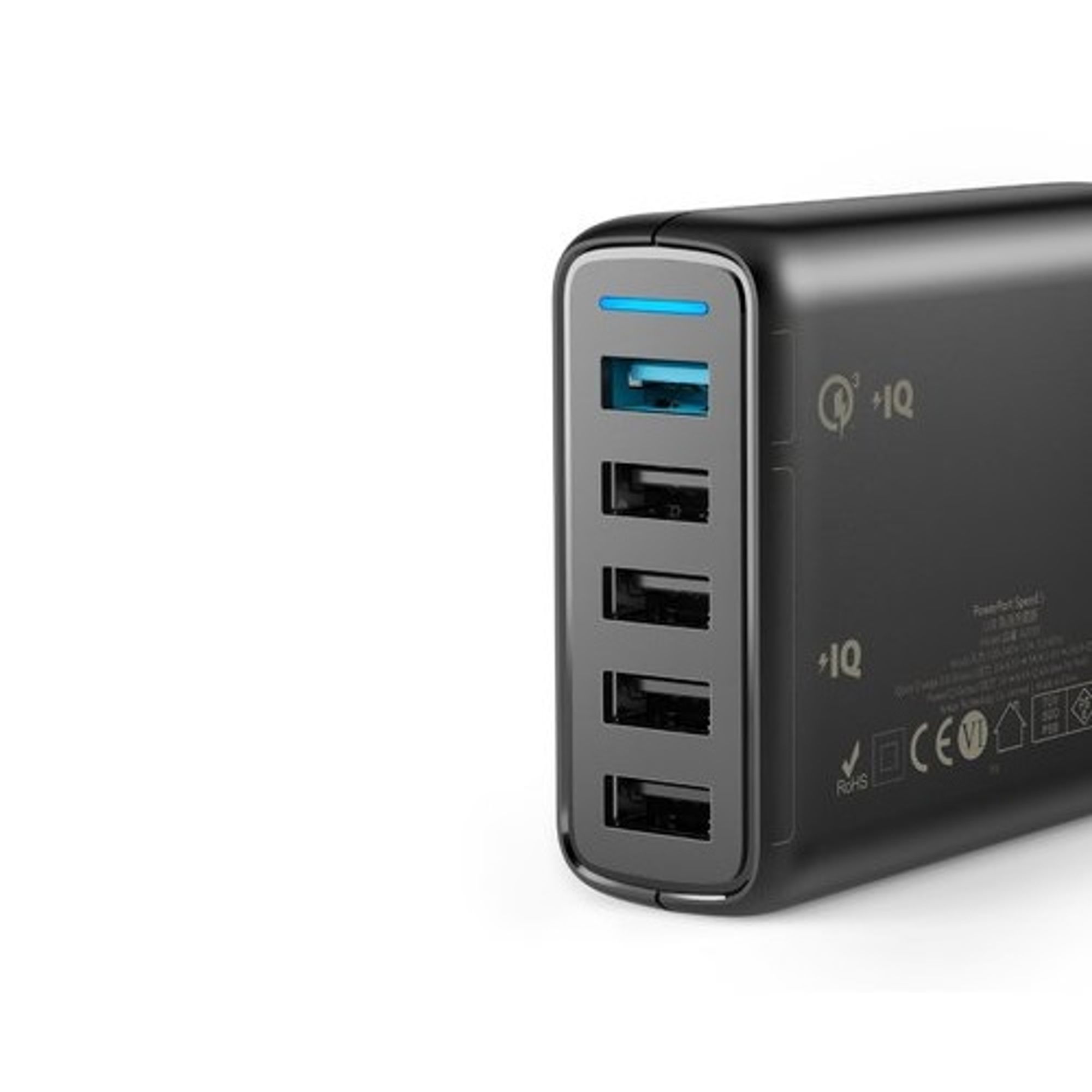 Anker Incarcator De Retea Powerport 5 Qualcomm Quick Charge 3 0 51 5w 5 Porturi Usb Poweriq Negru F64 Studio